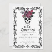 Invitation Presse crâne 20s Mort à ma jeunesse 30e anniversai (Devant)