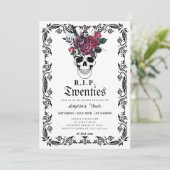 Invitation Presse crâne 20s Mort à ma jeunesse 30e anniversai (Debout devant)