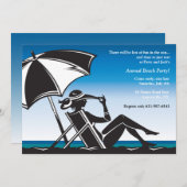 Invitation presse de la plage de partie (Devant / Derrière)