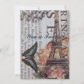Invitation presse écrite moderne Paris Tour Eiffel (Devant)