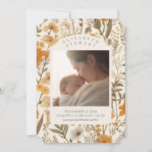 Invitation Pressé Fleur Automne 2 Photo (Devant)