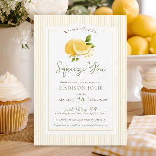 Invitation Presse Vous Citrons Modernes Neutres Baby Shower