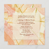 Invitation pressée de feuille (Devant / Derrière)