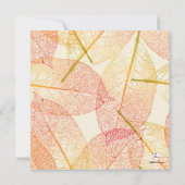 Invitation pressée de feuille (Dos)