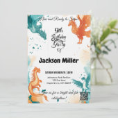 Invitation Prêt à briller 9e anniversaire Turquoise et Marigo (Debout devant)