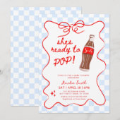 Invitation Prêt à éclater Fête bébé Soda Boy (Devant / Derrière)