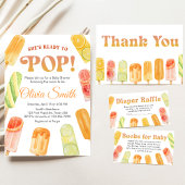 Invitation Prêt à éclater Fête de bébé Popsicle
