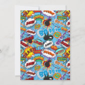 Invitation Prêt à éclore Baby Shower Bande dessinée Moderne B (Dos)