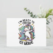 Invitation Prêt à écraser la première rentrée scolaire de pre (Debout devant)