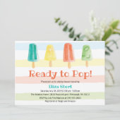 Invitation Prêt à faire de la pop Popsicle Baby shower d'été (Debout devant)