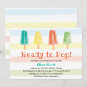 Invitation Prêt à faire de la pop Popsicle Baby shower d'été (Devant / Derrière)