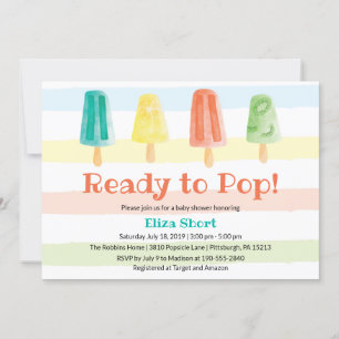Invitation Prêt à faire de la pop Popsicle Baby shower d'été