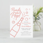 Invitation Prêt à faire du pop brunch et du Baby shower Bubbl (Debout devant)