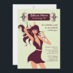 Invitation Prêt à faire la fête<br><div class="desc">Commencez la fête dès qu'ils ouvrent votre invitation avec cette jeune beauté qui est prête à célébrer. La carte est facile à customiser avec votre libellé, police, couleur de police et choix de six types de papier. Pas exactement ce que vous cherchez ? Tous nos produits peuvent être conçus sur...</div>