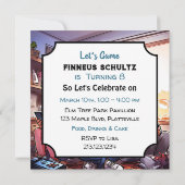 Invitation Prêt à faire la fête | Jeu à thème Anniversaire fê (Dos)