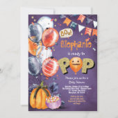 Invitation Prêt à faire passer le baby shower Halloween neutr (Devant)