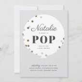 Invitation Prêt à faire sauter le baby shower gris du ballon (Devant)