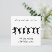 INVITATION **PRÊT À FÊTER ET À S'AMUSER** FÊTE D'ANNIVERSAIRE (Debout devant)