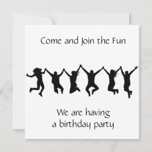 INVITATION **PRÊT À FÊTER ET À S'AMUSER** FÊTE D'ANNIVERSAIRE
