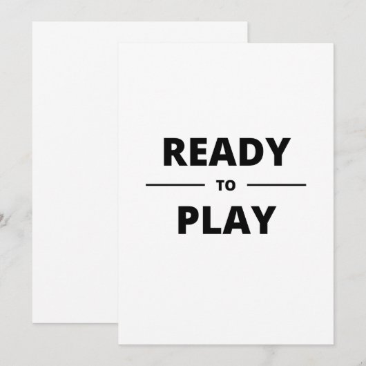 INVITATION PRÊT À JOUER (Devant / Derrière)