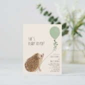 Invitation Prêt à lancer le ballon vert de hérisson (Debout devant)