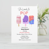 Invitation Prêt à lancer Posicle baby shower (Debout devant)