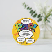 Invitation Prêt à pop Baby shower moderne Amusement (Debout devant)