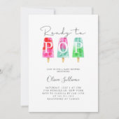 Invitation Prêt à pop Baby shower Popsicle (Devant)