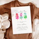 Invitation Prêt à pop Baby shower Popsicle<br><div class="desc">Carte d'invitation de baby shower à thème popsicle mignon avec aquarelle illustrant les popsicles. Le texte dit "Prêt à POP." Conception de baby shower neutre pour votre fête d'été !</div>