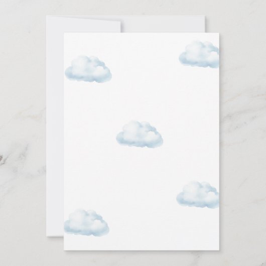 Invitation Prêt À Pop Blue Balloon Baby shower Garçon (Dos)