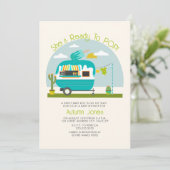 Invitation Prêt À Pop Ice Pop Camper Baby shower Bleu Camper (Debout devant)