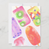 Invitation Prêt À Pop Popsicle Baby shower Aquarelle (Dos)