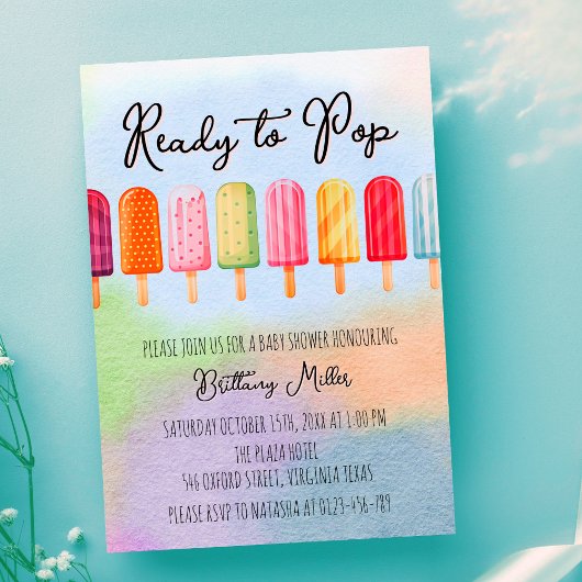 Invitation Prêt À Pop Popsicle Baby shower D'Été