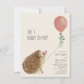 Invitation Prêt à taper le Baby shower de ballets roses Hedge (Devant)