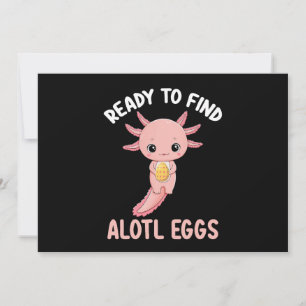 Invitation Prêt À Trouver Des Oeufs Alotl Axolotl Pâques