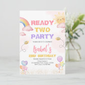 Invitation Prêt Deux Fêtes 2e Anniversaire (Debout devant)