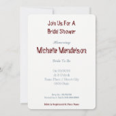 Invitation Prêt pour la douche (Dos)