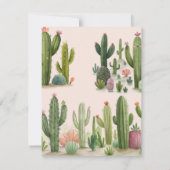 Invitation Prêt pour la Pop Girl Balloon Cactus Baby shower v (Dos)