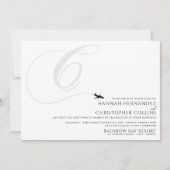 Invitation Prêt pour le décollage C Mariage initial (Devant)