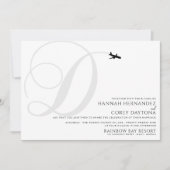 Invitation Prêt pour le décollage D Mariage initial (Devant)