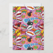 Invitation Prêt pour pop Baby shower rose moderne (Dos)