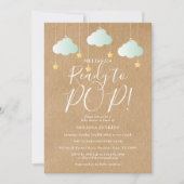 Invitation Prêt pour Pop Twinkle Twinkle Baby shower rustique (Devant)