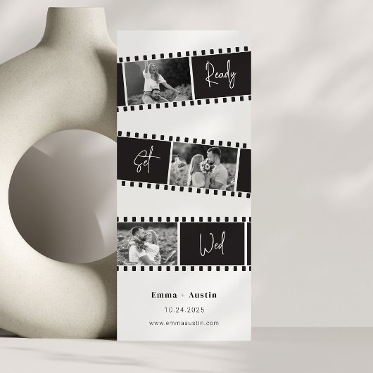 Invitation Prêt Set Wed Photo Film Enregistrer la date