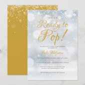 Invitation Prête à Accoucher Première Neige Bébé Shower (Devant / Derrière)