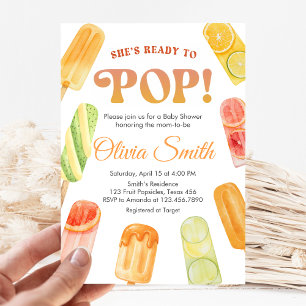 Invitation Prête à éclater Fête de bébé Popsicle