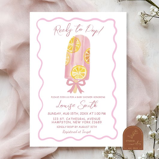 Invitation Prête à éclore Baby Shower d'été Popsicle