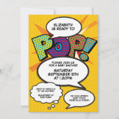 Invitation Prête à éclore Baby Shower Moderne Bande Dessinée  (Devant)