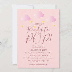 Invitation Prête à éclore Twinkle Twinkle Baby Girl Shower Ro