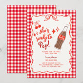 Invitation Prête à faire sauter la bouteille de Cola doodle B (Devant / Derrière)