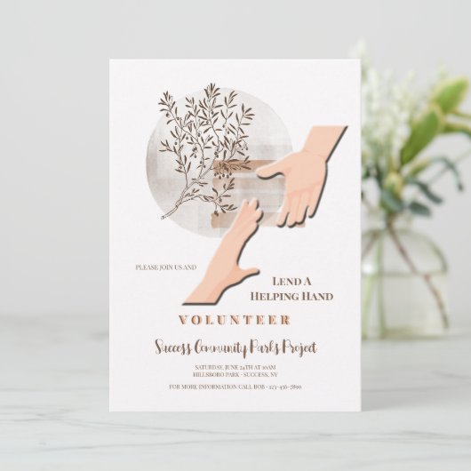 Invitation Prêter Une Main D'Aide (Debout devant)